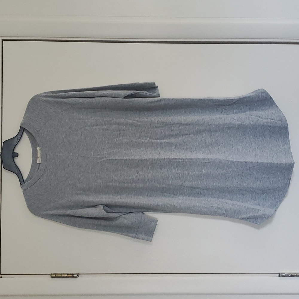 Michelle by Comune Grey Slim Baseball Tshirt Dress Medium